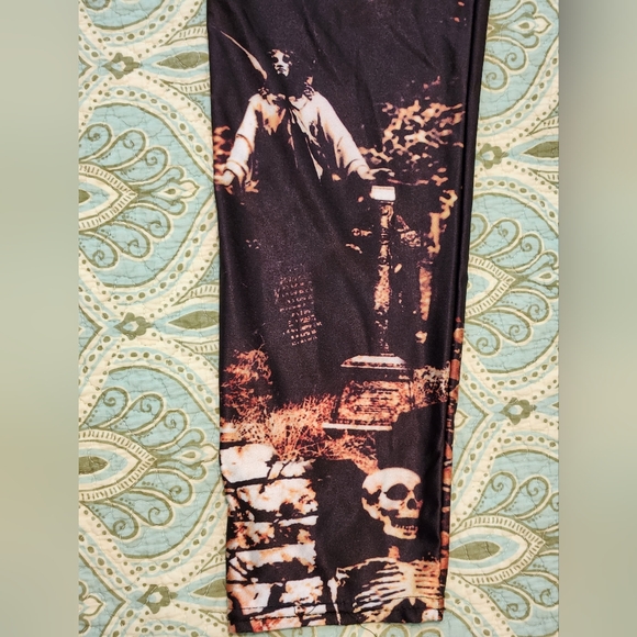 Halloween Leggings Tights- LIKE NEW - M/L Mint Lotus Leggings - Picture 6 of 11